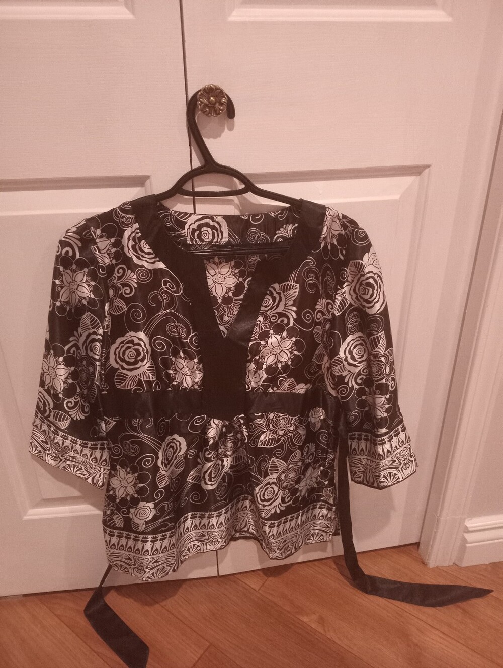 Women's Satin Floral Top